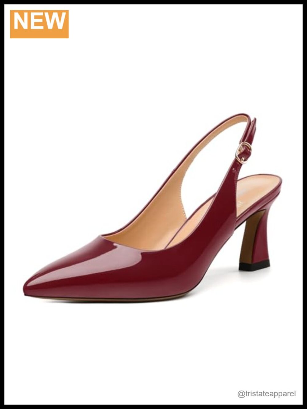 Women's Pumps Slingback Kitten Heels for Women Closed Pointed Toe Backless